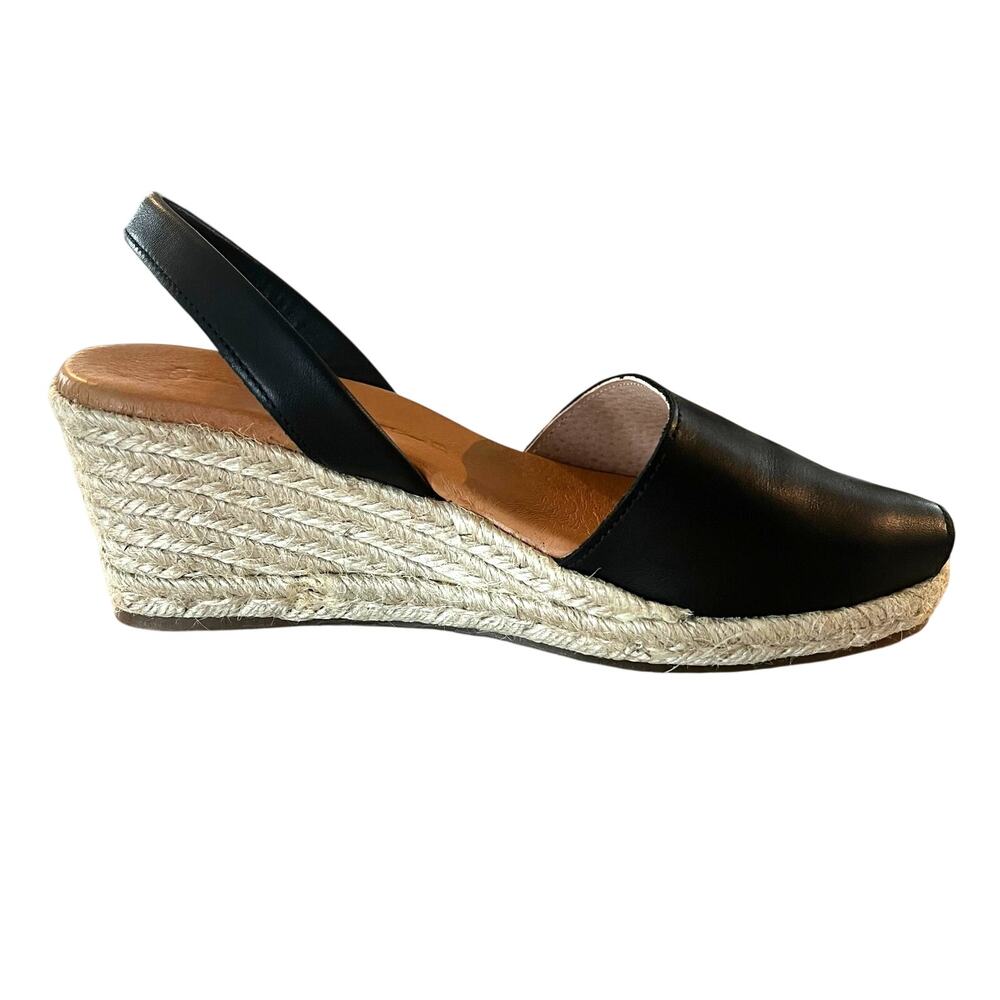 The Spanish Sandals Co Black espadrille wedges - Picture 5 of 8